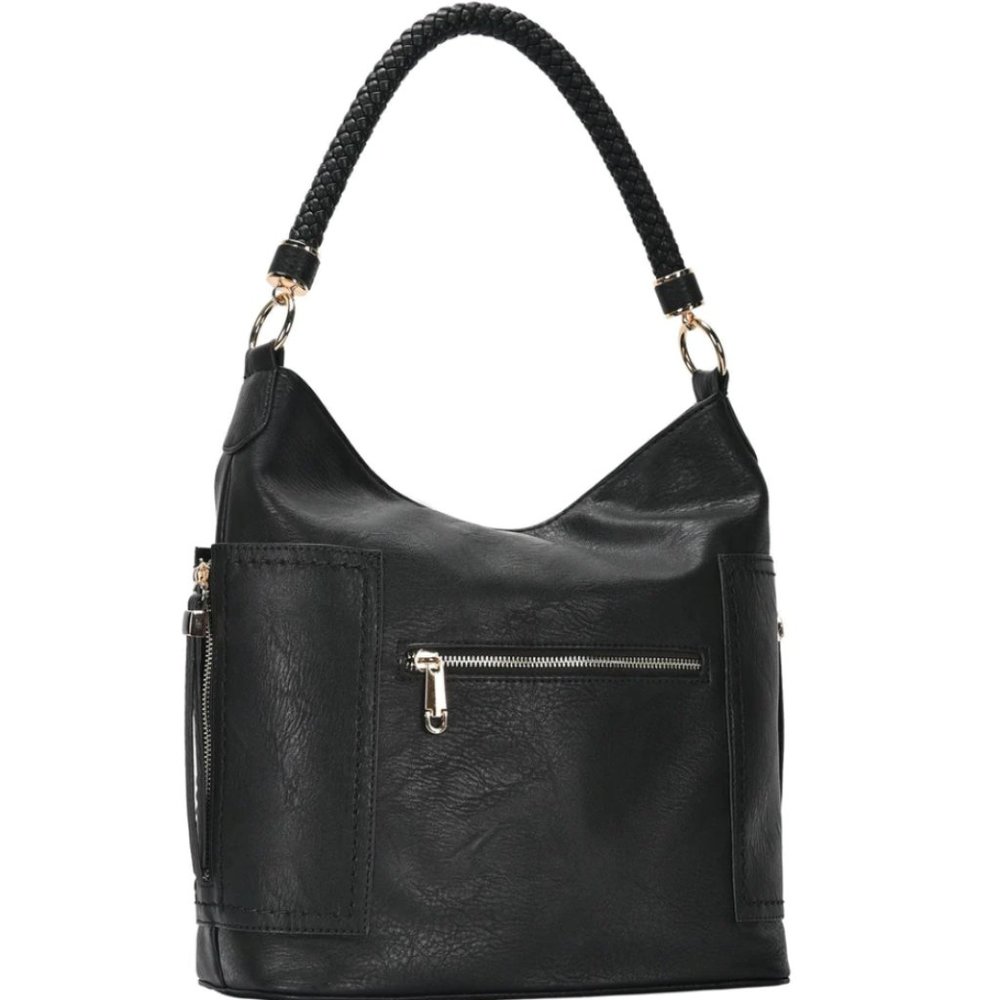 ENDS TODAY ! 💥Miztique Grace Hobo Tote Crossbody Black -Vegan -Like New!